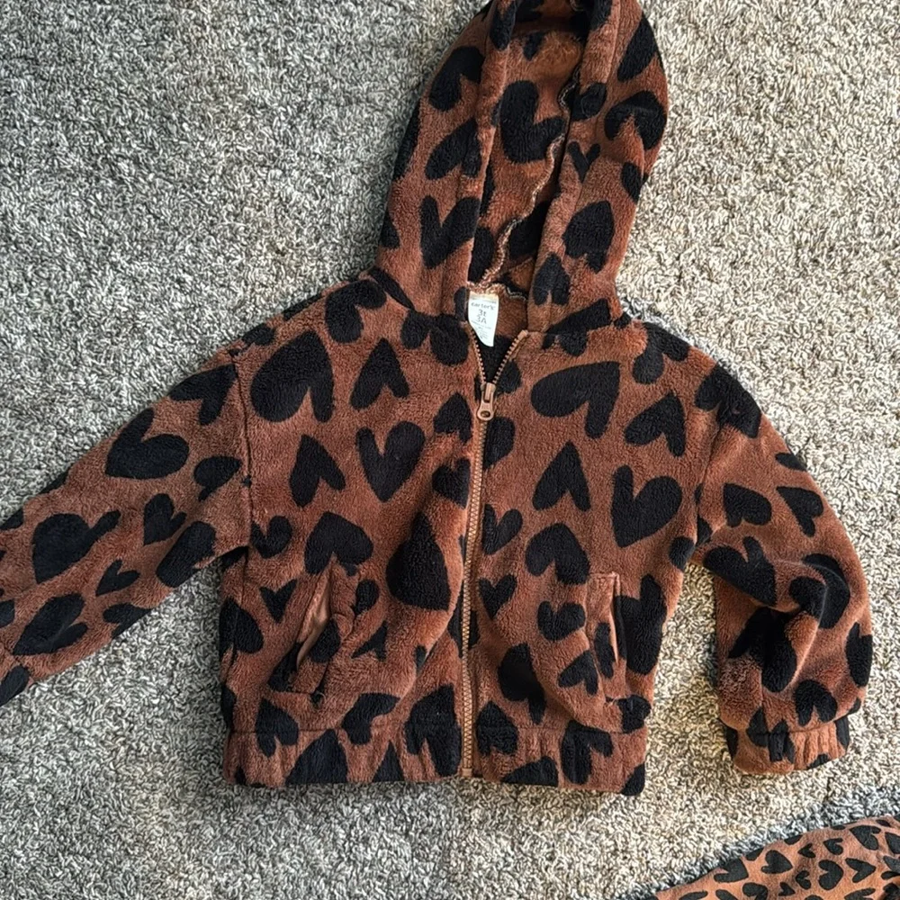2/$10 3T Fuzzy sweatshirt and matching dress